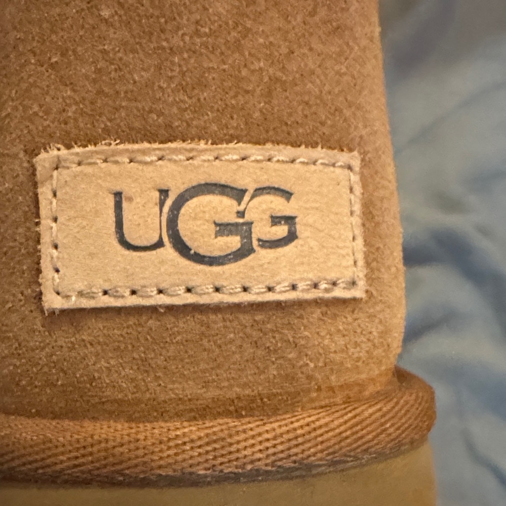 UGG Tan Shearling Triple Button Boots - image 3